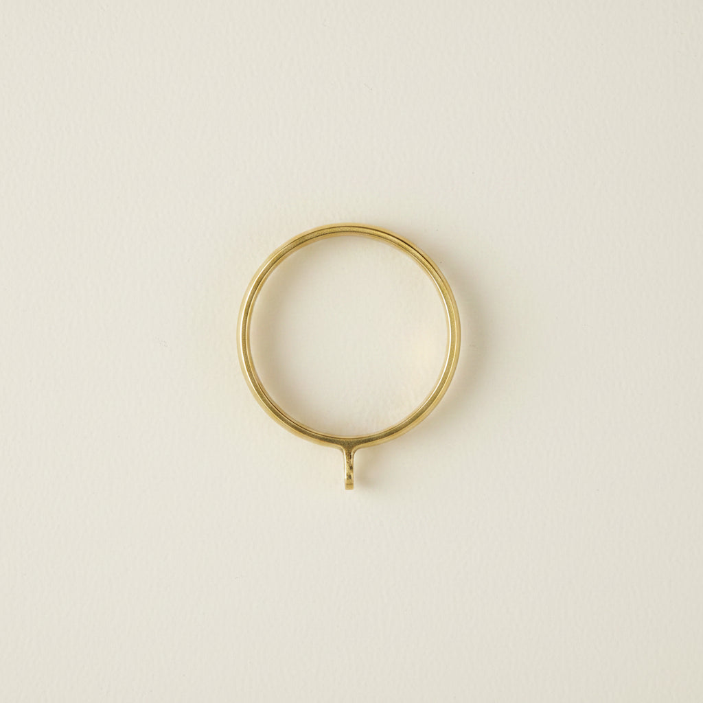 28mm Solid Polished Brass Café Ring