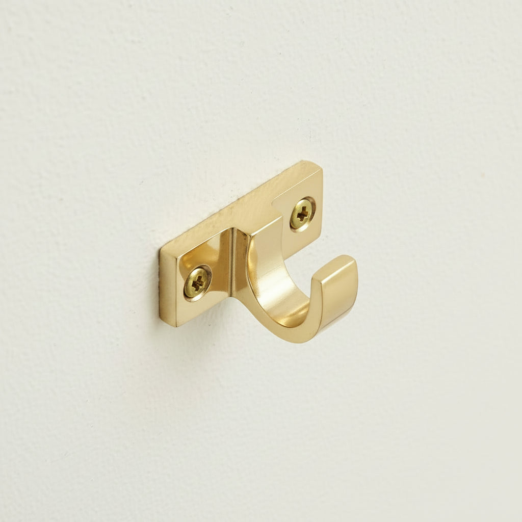 Solid Polished Brass Café Rod Support Bracket