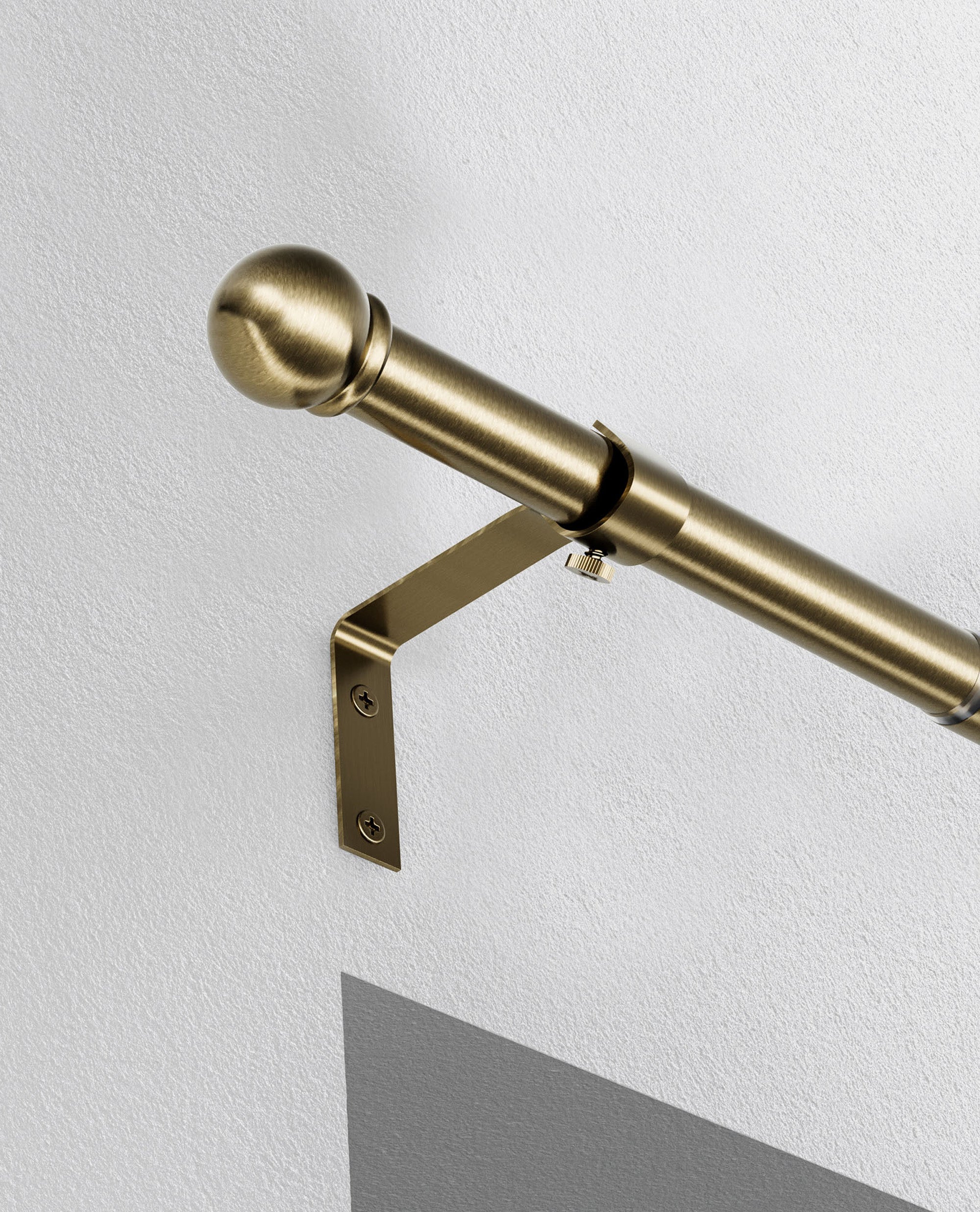 Extendable Metal Cafe Rod Antique Brass 10-13mm