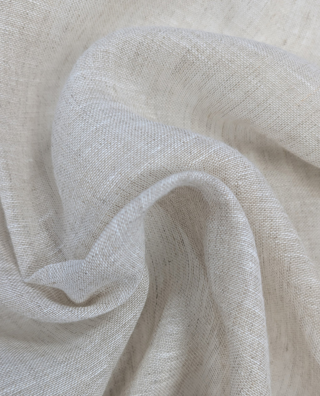 Pippin 100% Linen Natural Slot Top Café Curtain