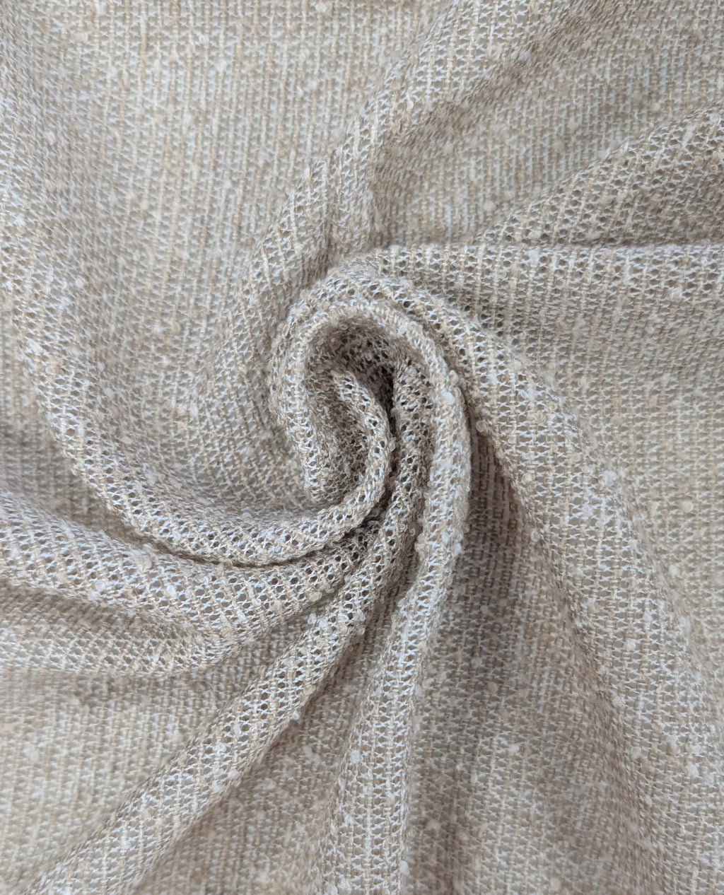 Bramble Cotton Blend Sand Slot Top Café Curtain