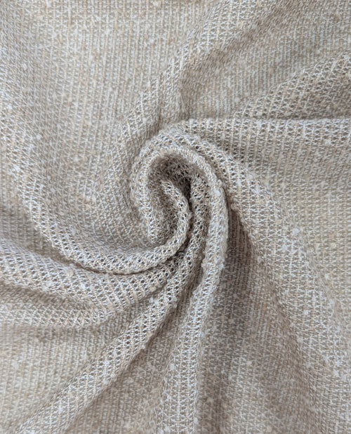 Bramble Cotton Blend Sand Slot Top Café Curtain