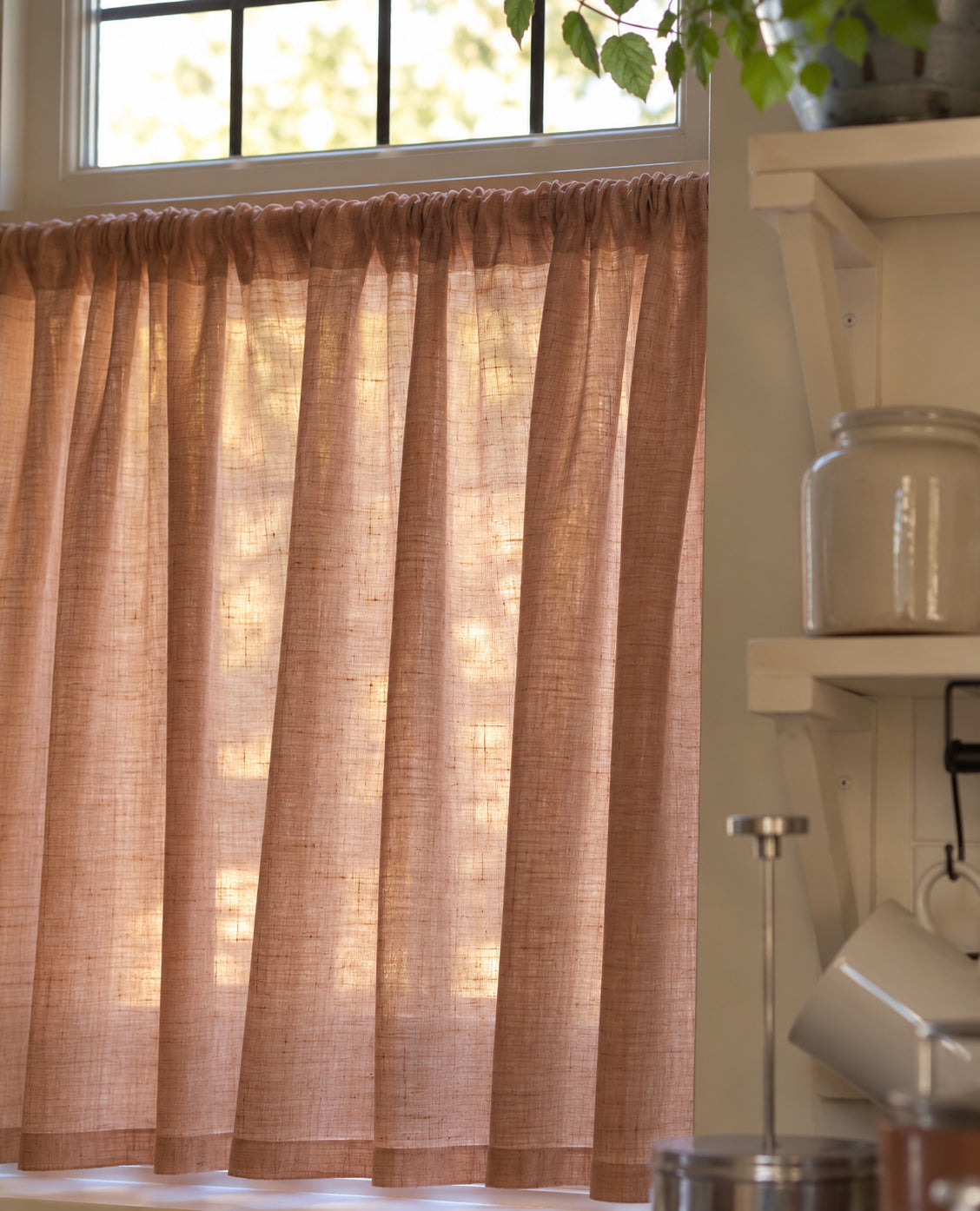 Cove FR Clove Slot Top Café Curtain