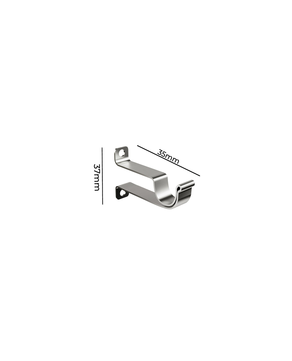 The Fletcher Metal-look Extendable Chrome Café Rod