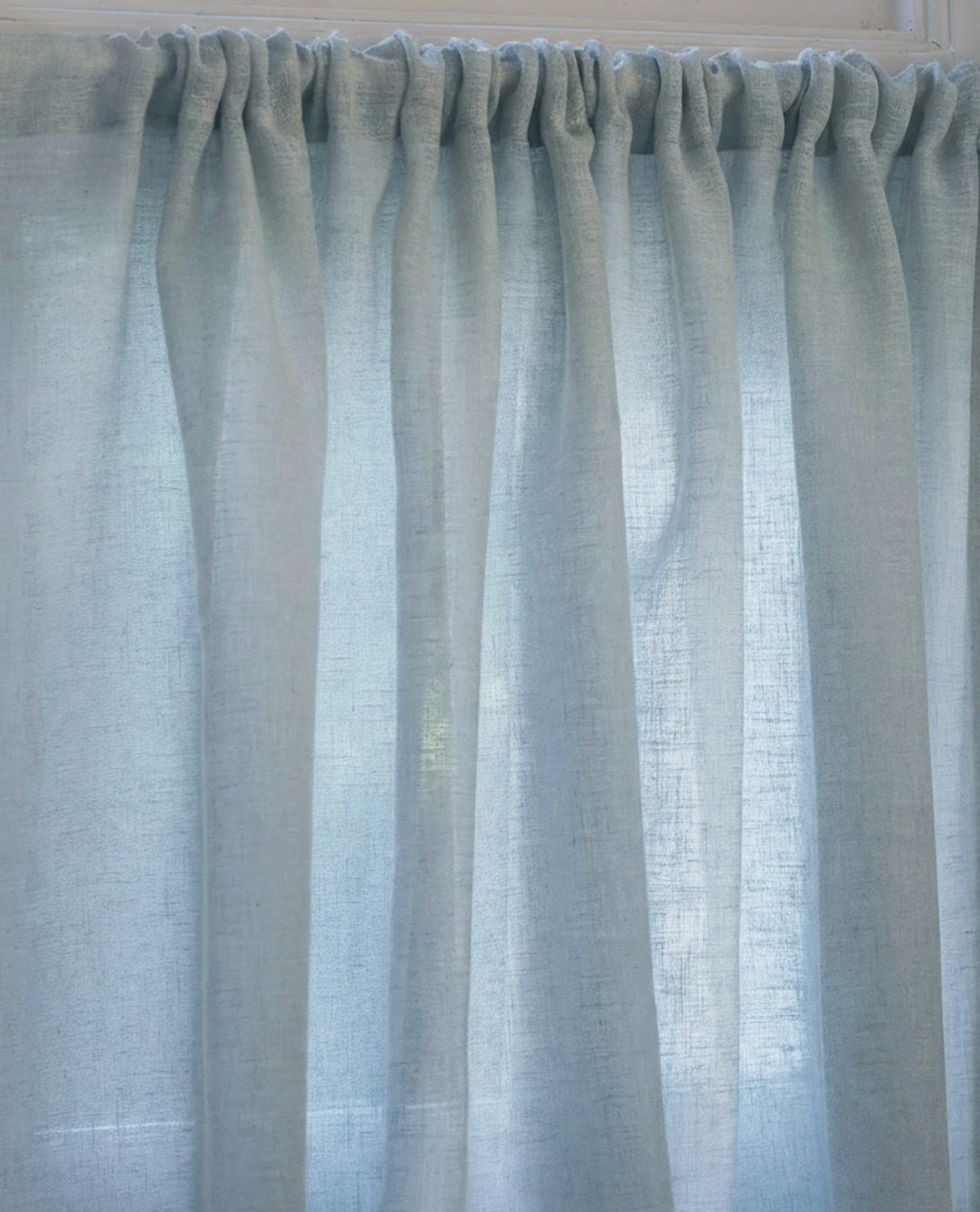 Midori Duck Egg Slot Top Cafe Curtain