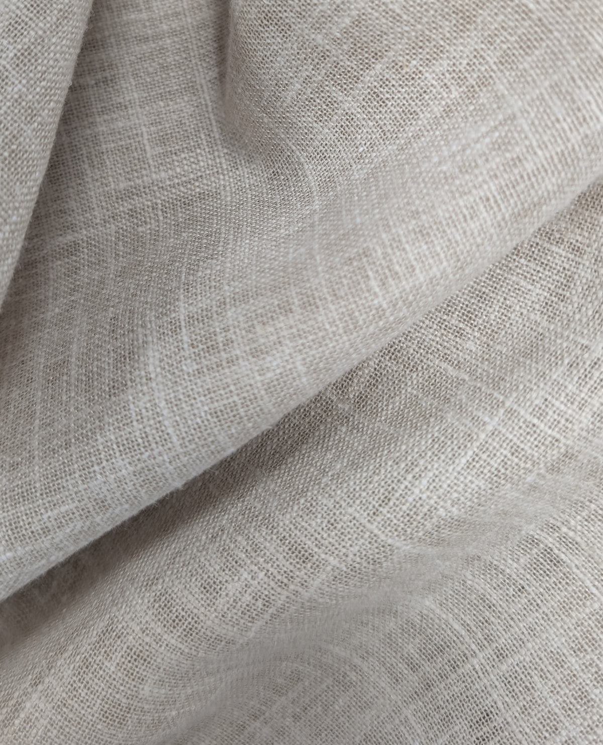Emery Linen Blend Natural Slot Top Café Curtain