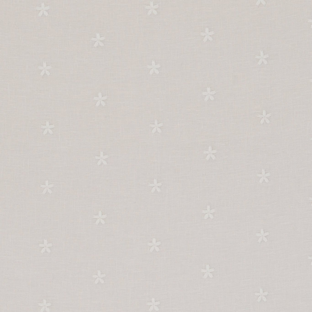 Mitton Linen Blend Daisy Ivory Tape Top Cafe Curtain