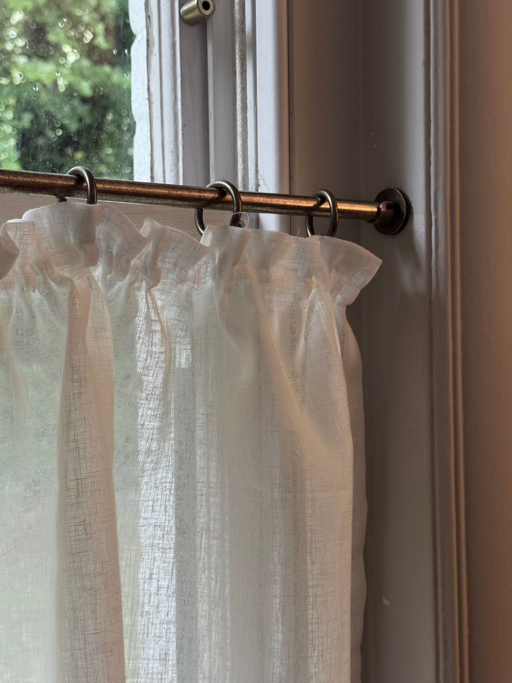 Midori Linen Tape Top Cafe Curtain