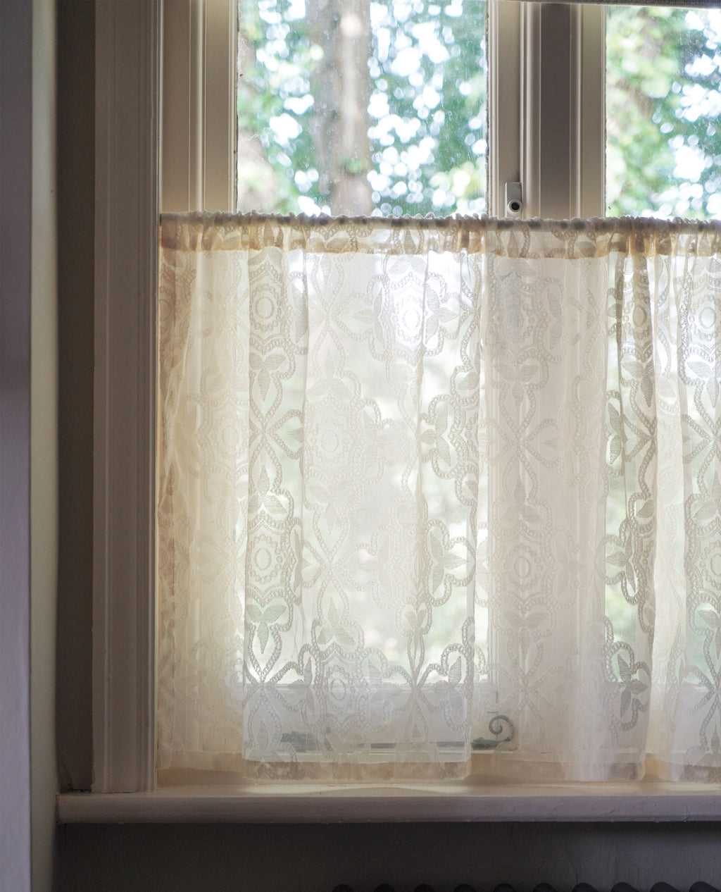 Lina Madras Slot Top Cafe Curtain