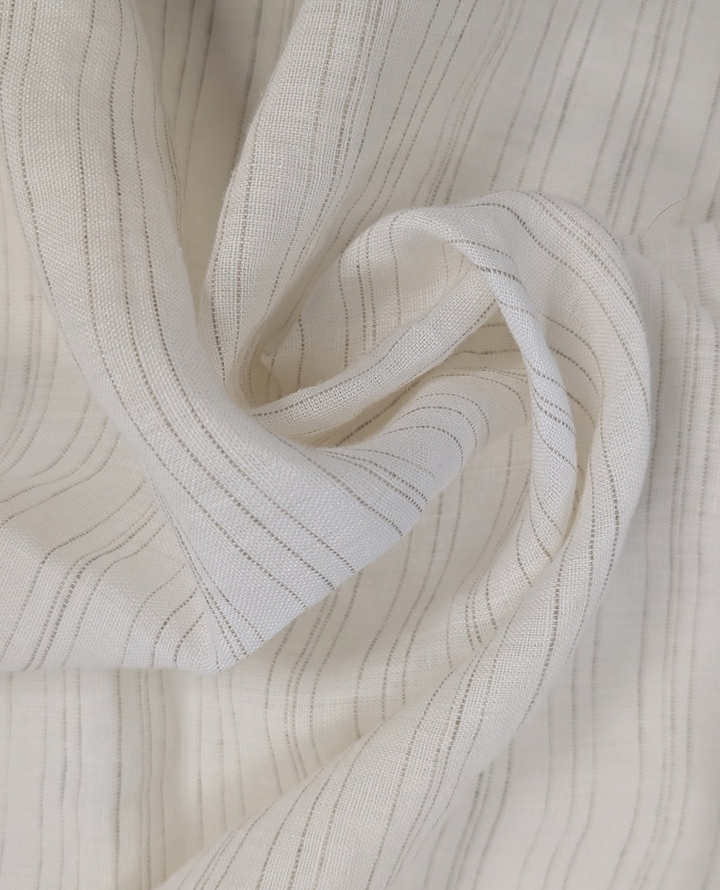 Parchment 100% Linen Natural Slot Top Café Curtain