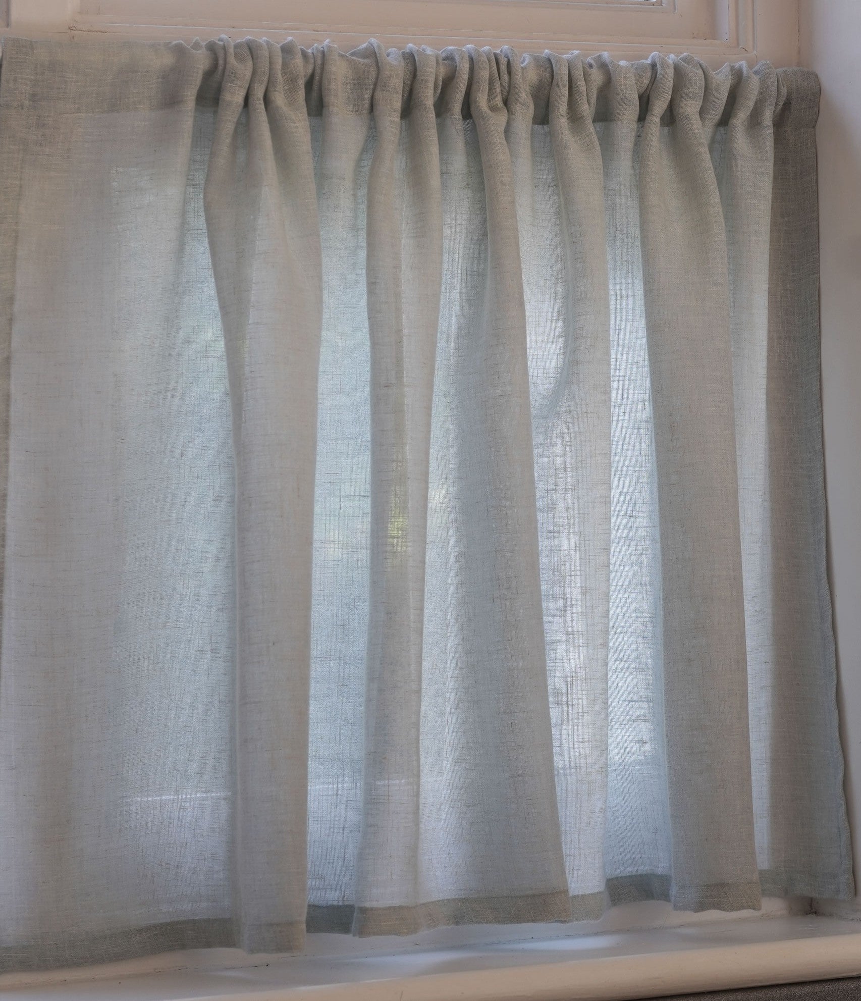Midori Linen Slot Top Cafe Curtain
