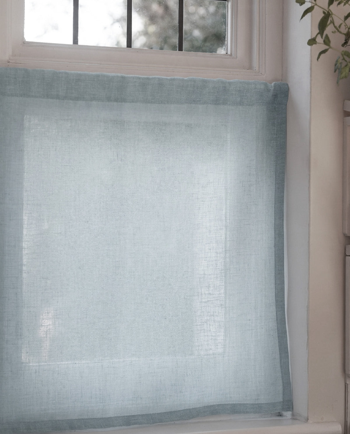 Midori Duck Egg Slot Top Cafe Curtain