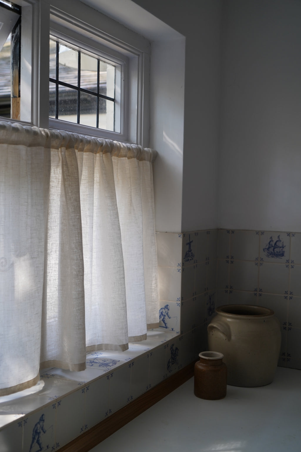 Midori Raffia Slot Top Cafe Curtain