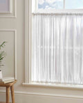 Midori Linen Slot Top & Bottom Cafe Curtain