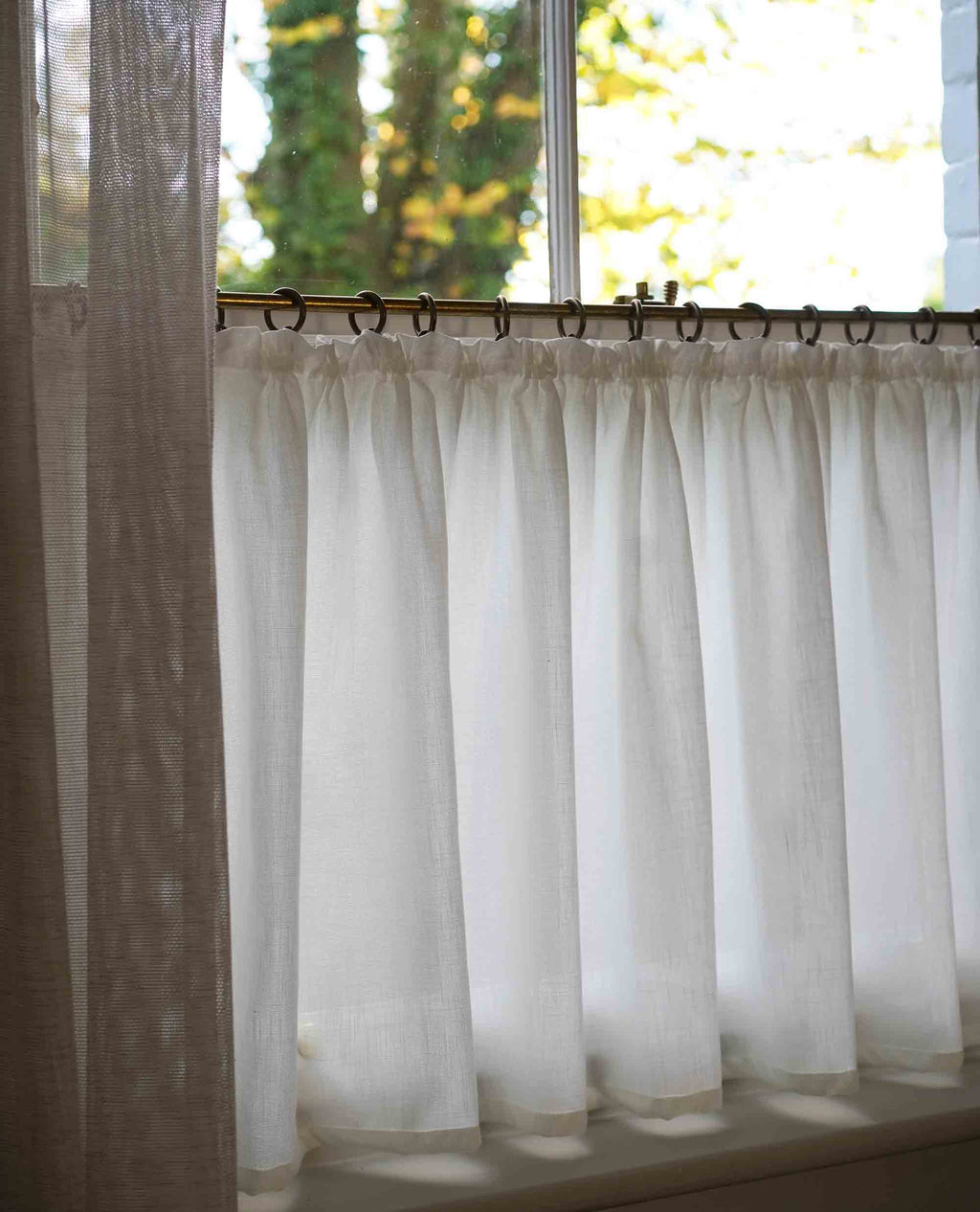 Midori Linen Tape Top Cafe Curtain