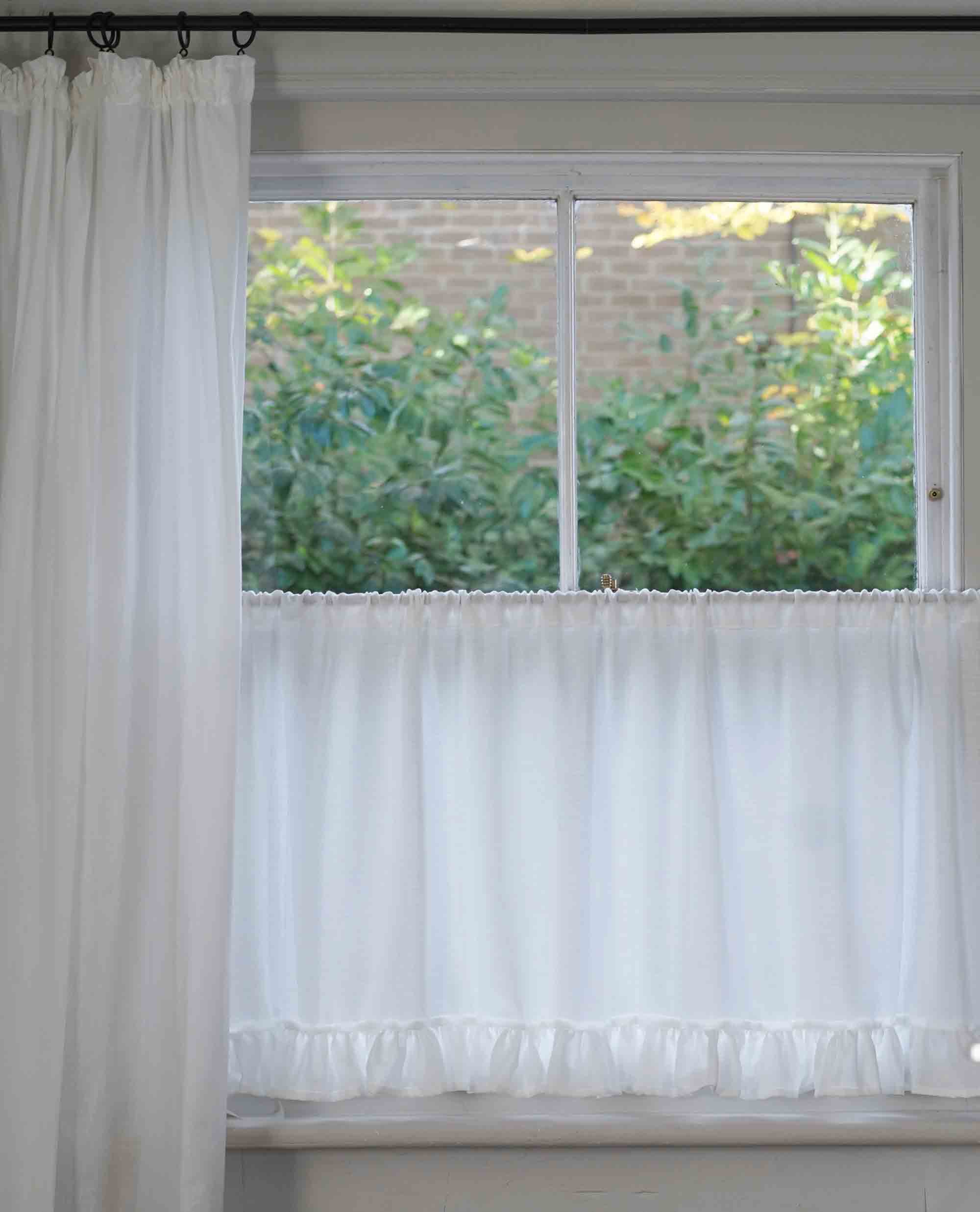 Midway Ruffle Slot Top Cafe Curtain