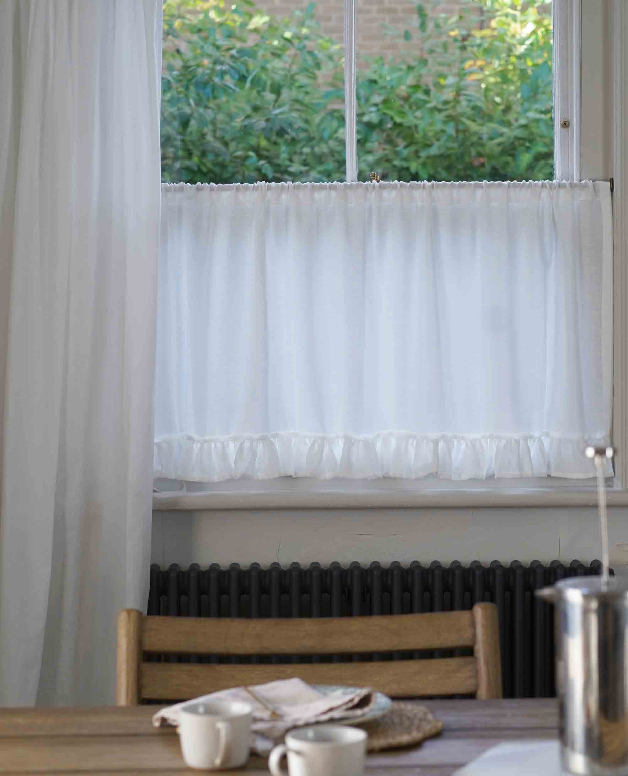 Midway Ruffle Slot Top Cafe Curtain