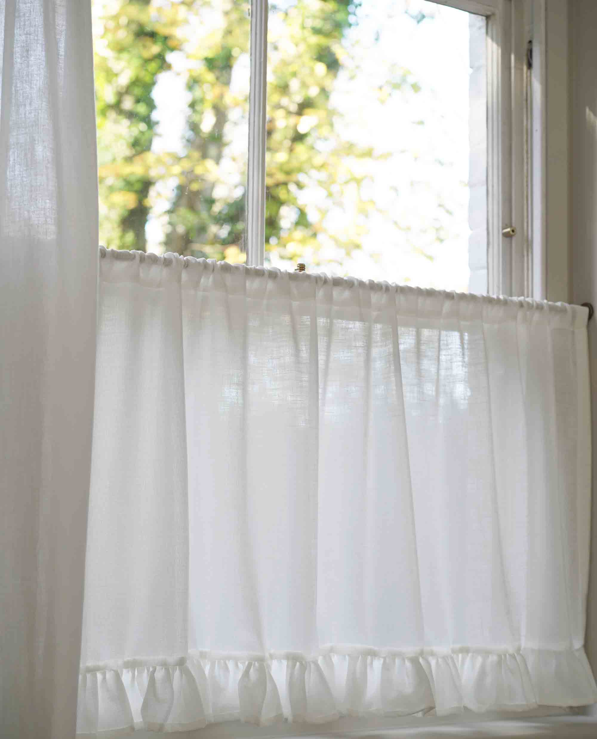 Midway Ruffle Slot Top Cafe Curtain