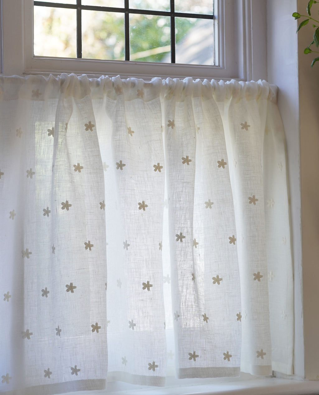 Mitton Daisy Slot Top Cafe Curtain