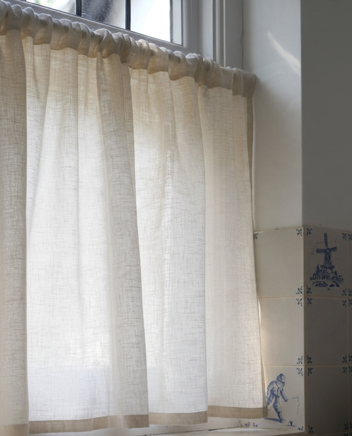 Midori Parsley Slot Top Cafe Curtain