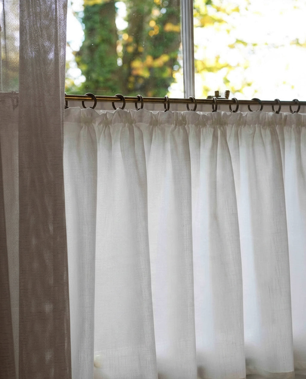 Midori Pebble Tape Top Cafe Curtain
