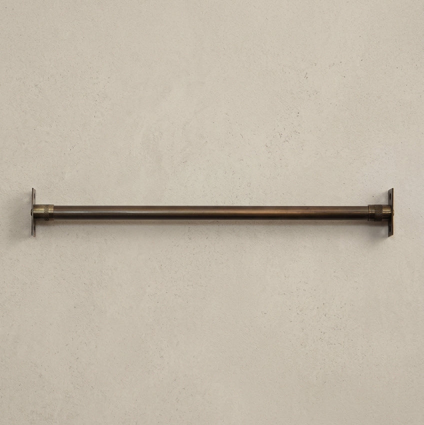 The Henry Antique Brass Recess Fix Cafe Rod 12mm