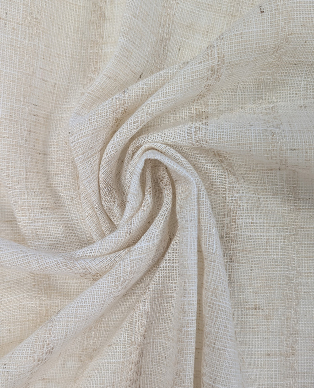 Reed Natural Slot Top Café Curtain