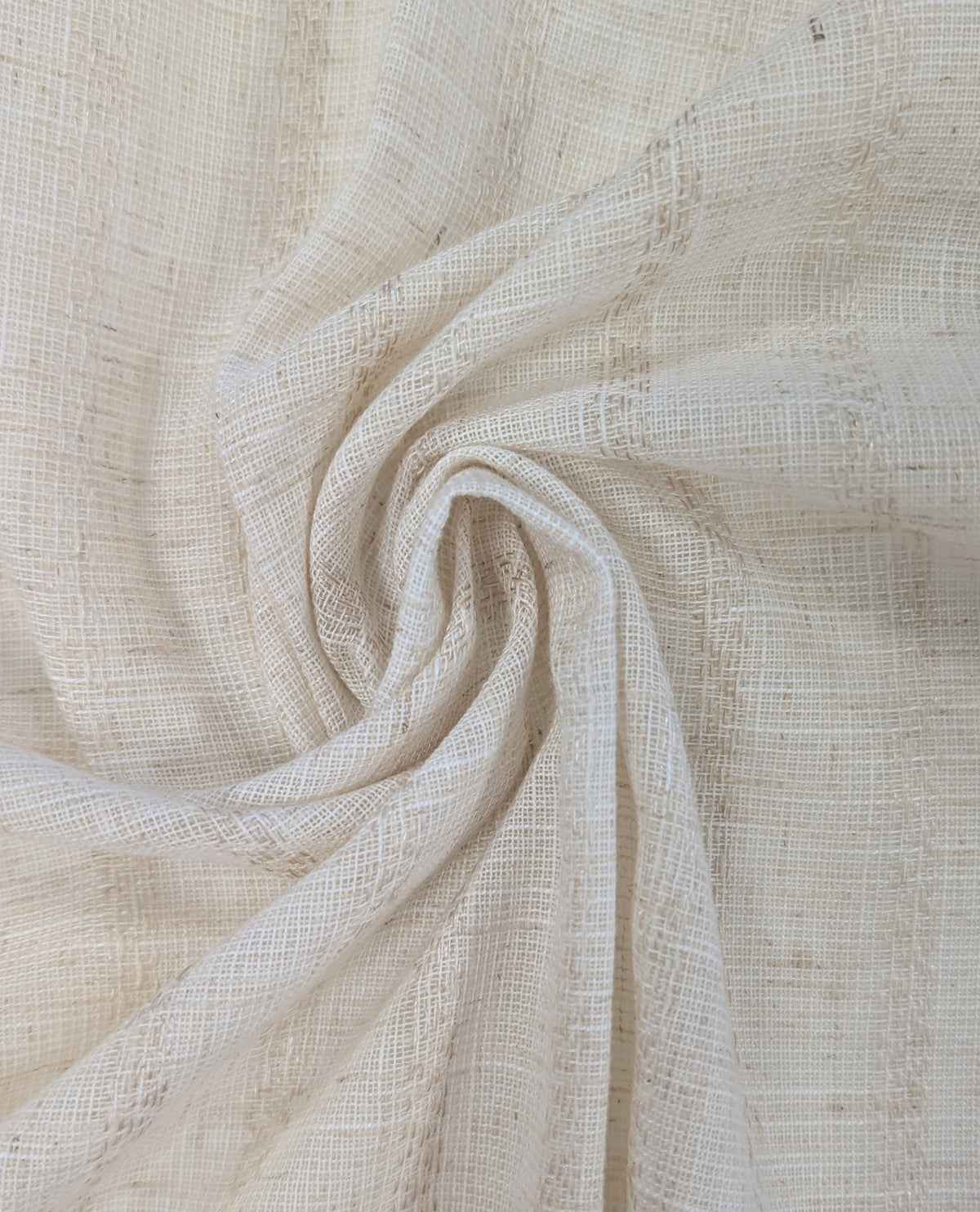 Reed Natural Slot Top Café Curtain