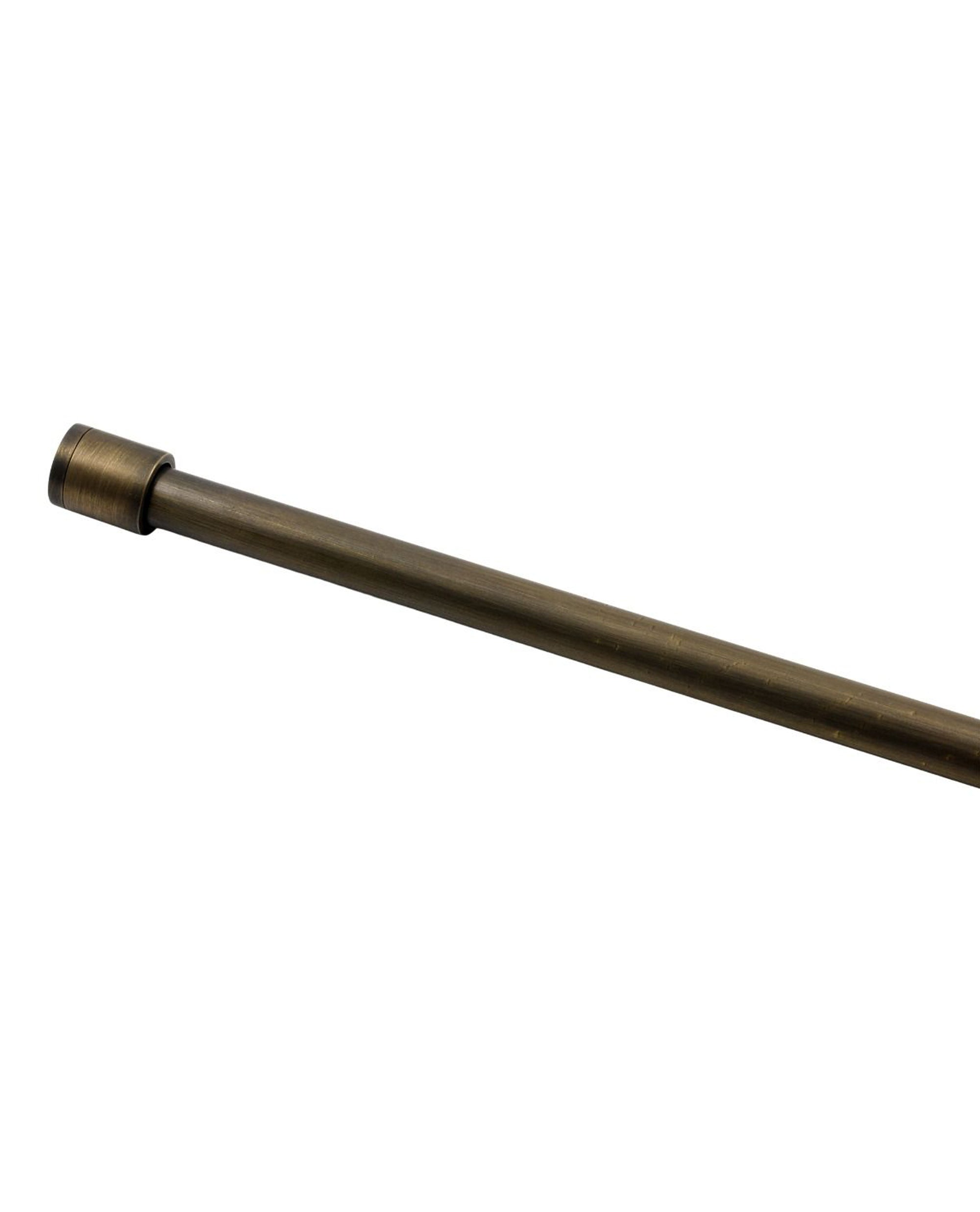 The Oscar Solid Antique Brass Recess Fix Cafe Rod