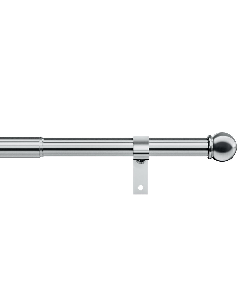 Extendable Metal Cafe Rod Satin Steel 10-13mm