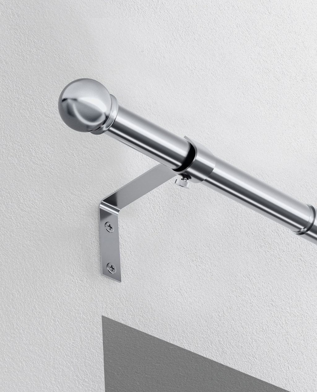 Extendable Metal Cafe Rod Satin Steel 10-13mm