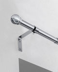 Extendable Metal Cafe Rod Satin Steel 10-13mm