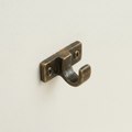 The Oscar Solid Antique Brass Cafe Rod Support Bracket