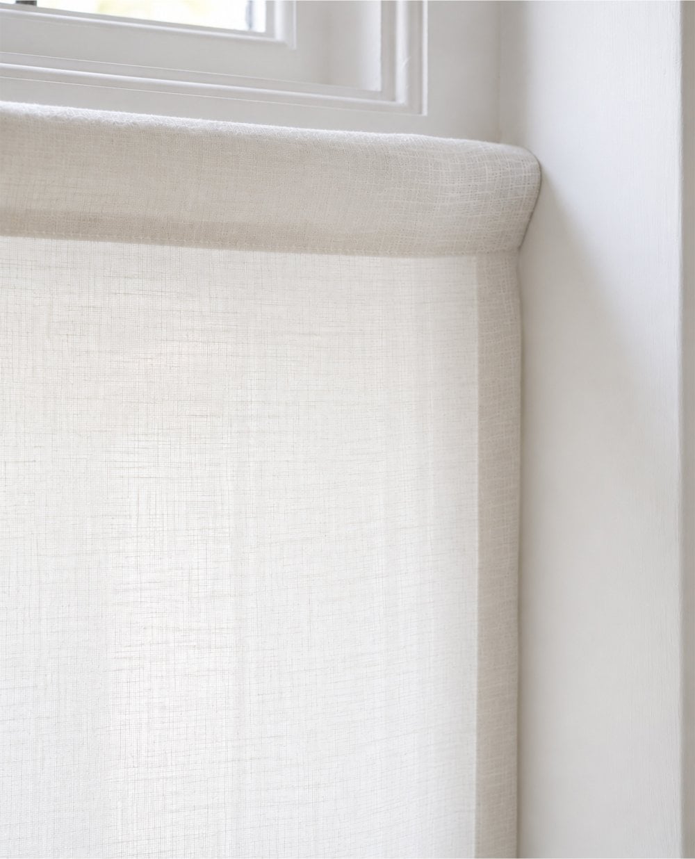 Midori Ivory Slot Top Cafe Curtain