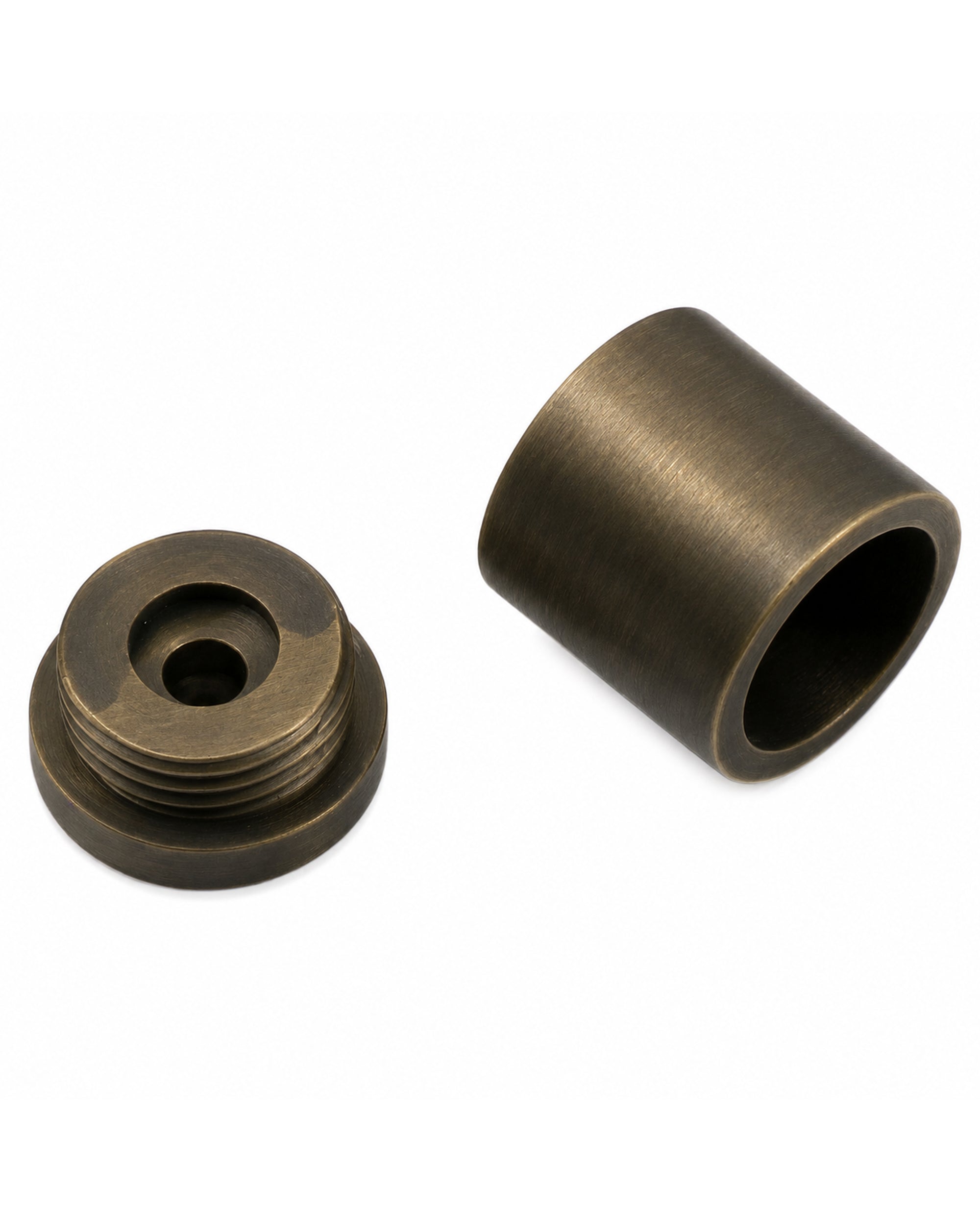 The Oscar Solid Antique Brass Recess Fix Cafe Rod