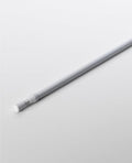 White curtain rod on a light grey background